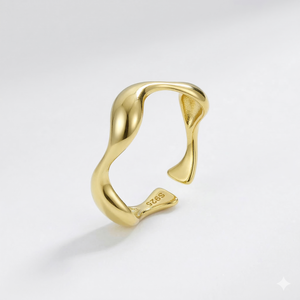 Wavura - Adjustable Open-Band Wave Ring