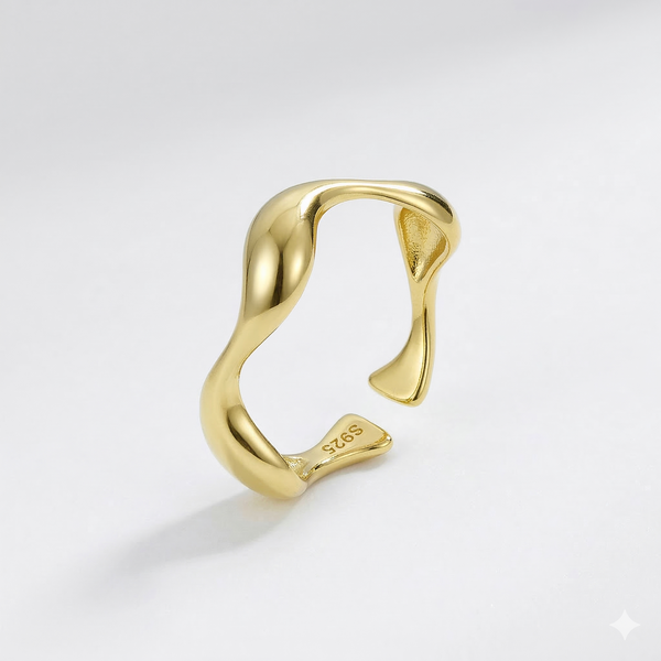 Wavura - Adjustable Open-Band Wave Ring