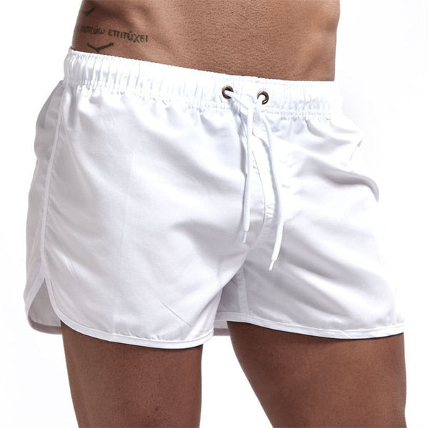 Wavzen - Solid Color Men's Swim Shorts White