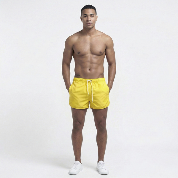 Wavzen - Solid Color Men's Swim Shorts