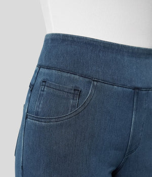 Widevia - High-Waist Wide-Leg Denim Pants