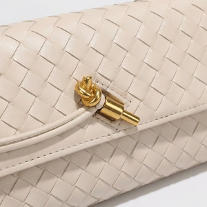 Wovella - Woven Accordion Flap Crossbody Bag