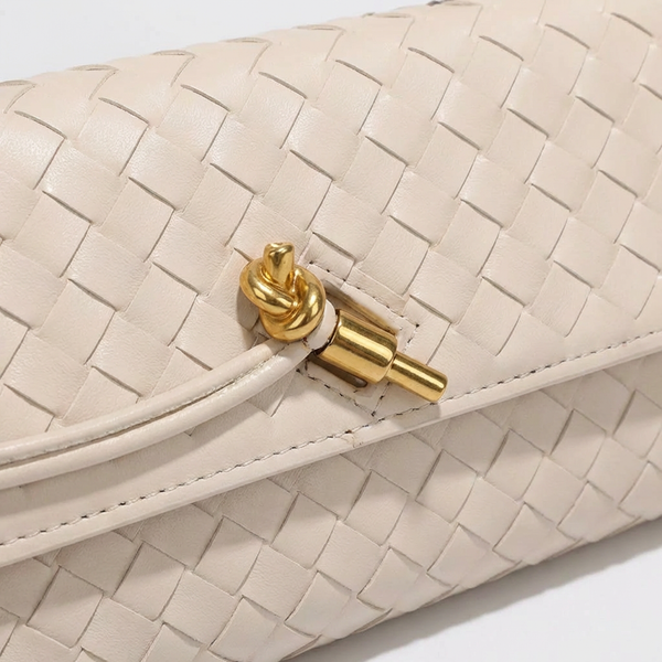 Wovella - Woven Accordion Flap Crossbody Bag