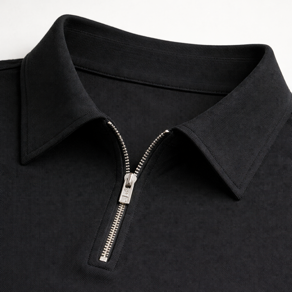Zolvex - Slim-Fit Zip-Collar Polo Shirt