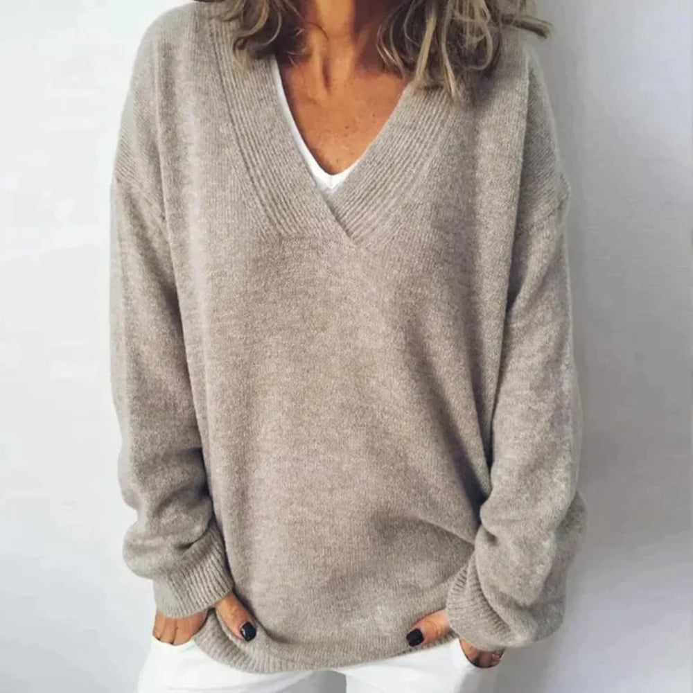 Abigail | Women’s V-Neck Jumper 2XL
