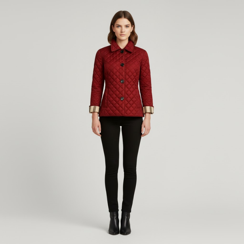 Alexandra | Women’s Quilted Winter Jacket Red