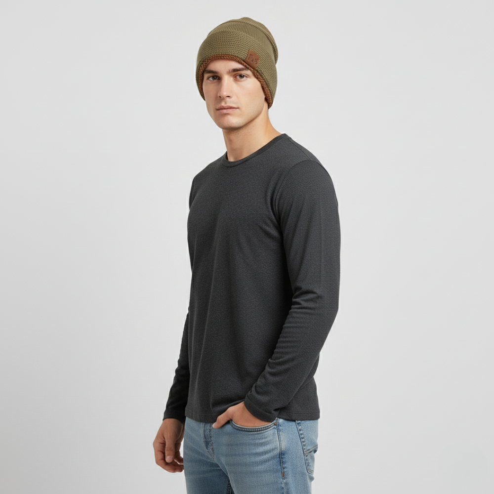 Finn | Men’s Winter Beanie Hat Khaki
