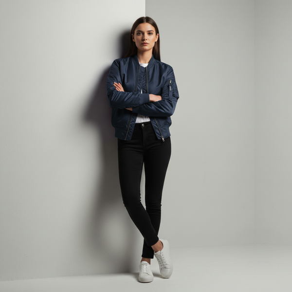 Francesca | Women’s Bomber Jacket Marineblue