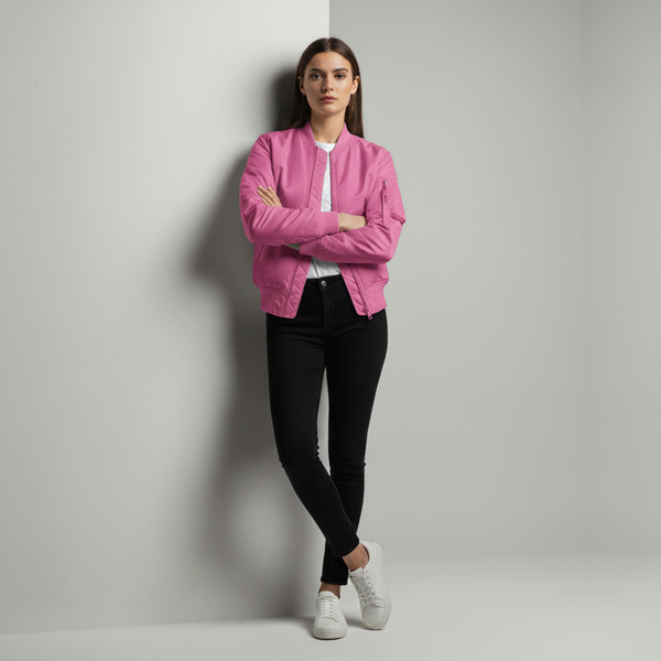 Francesca | Women’s Bomber Jacket Pink