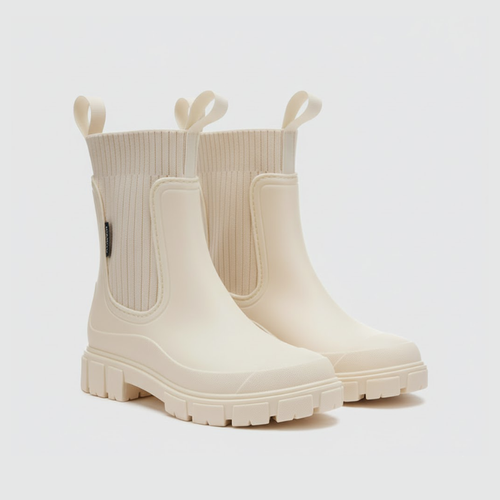 Georgia | Womens Waterproof Wellington Boots Beige