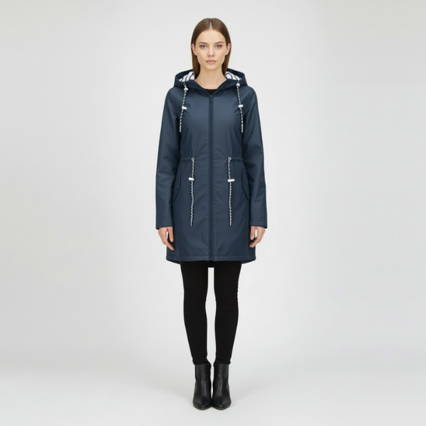 Gracie | Women's Waterproof Long Jacket Blue