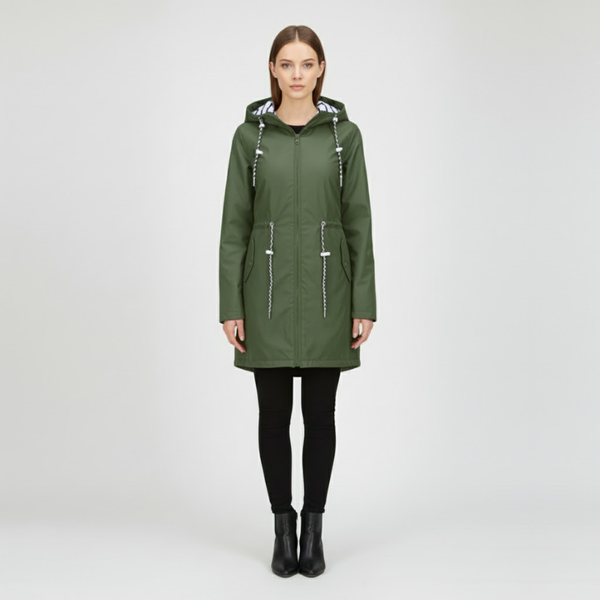 Gracie | Women's Waterproof Long Jacket Green