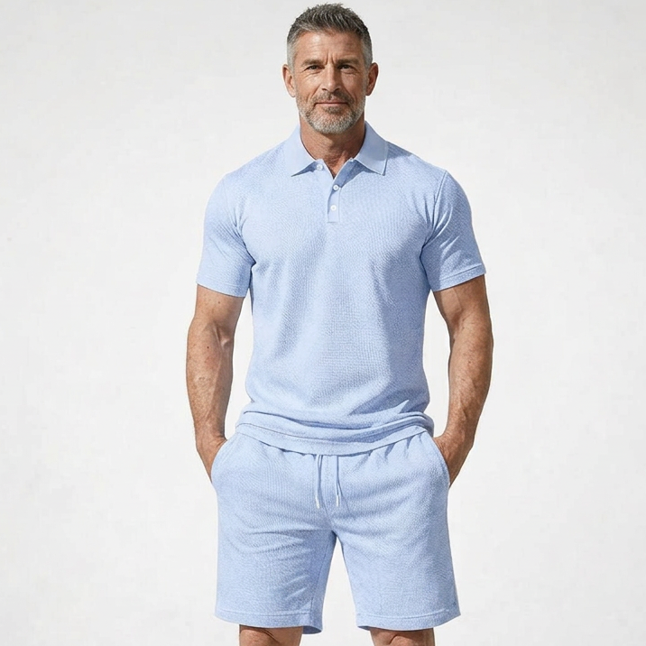 Brevado - Matching Polo Shirt And Shorts Set