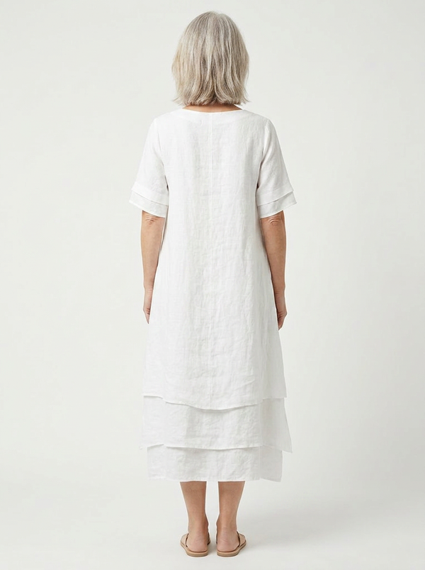 Gianna - Layered Midi Dress With Short Sleeves