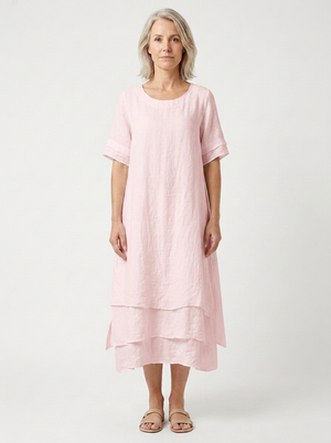Gianna - Layered Midi Dress With Short Sleeves