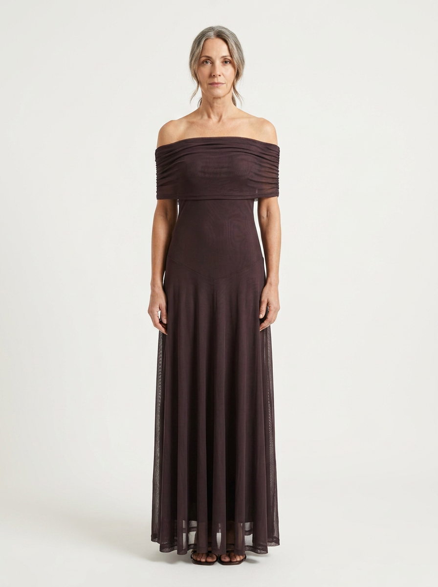 Jade - Off-Shoulder Flowing Maxi Dress