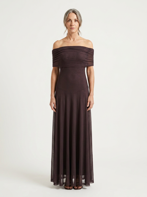 Jade - Off-Shoulder Flowing Maxi Dress