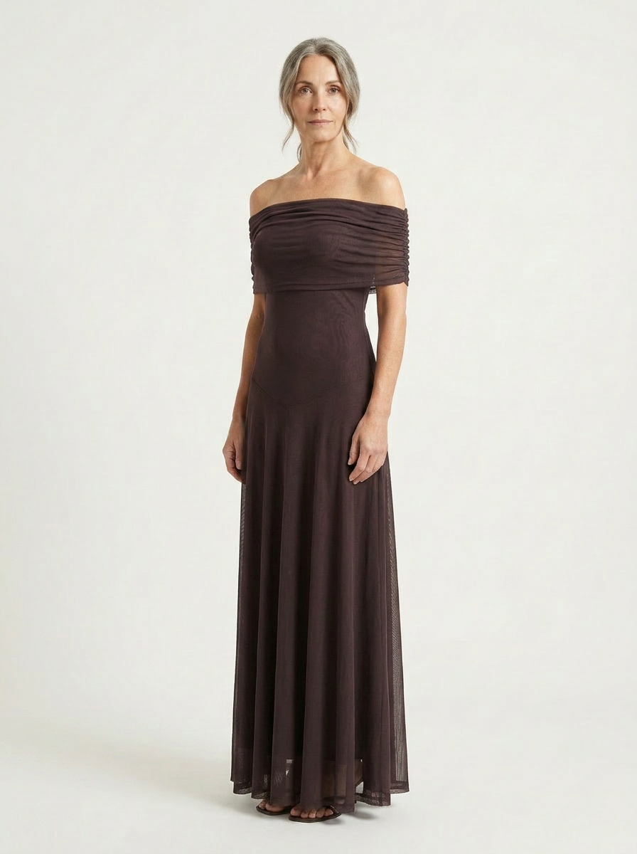 Jade - Off-Shoulder Flowing Maxi Dress