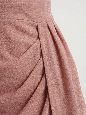 Destiny - Off-Shoulder Wrap-Look Midi Dress
