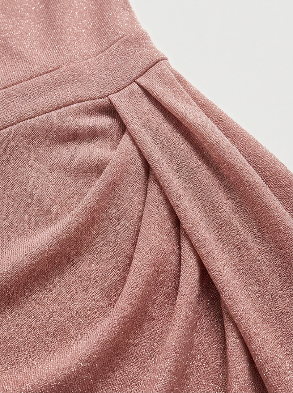 Destiny - Off-Shoulder Wrap-Look Midi Dress