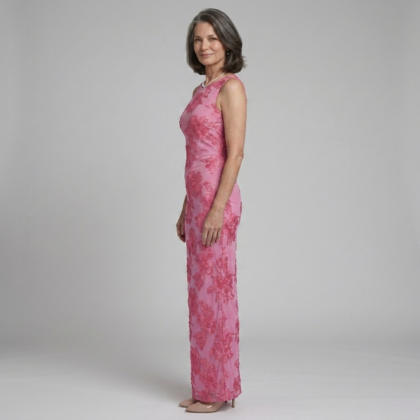 Blossara - Figure-Hugging Floral Maxi Gown