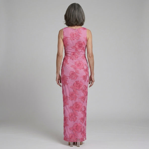 Blossara - Figure-Hugging Floral Maxi Gown
