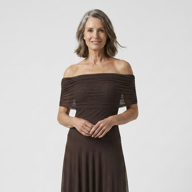 Drapella - Off-Shoulder Flowing Maxi Dress