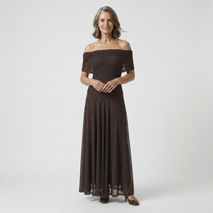 Drapella - Off-Shoulder Flowing Maxi Dress