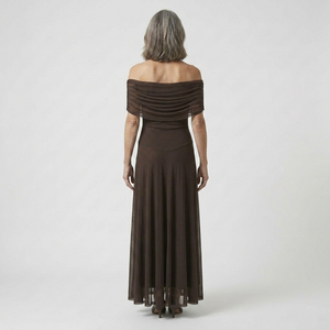 Drapella - Off-Shoulder Flowing Maxi Dress