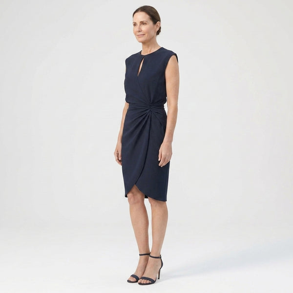 Karen - Sleeveless Midi Dress With Keyhole Neckline