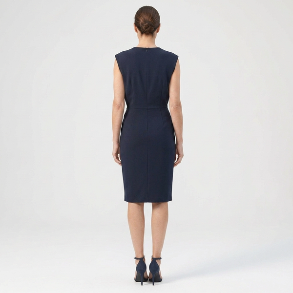 Karen - Sleeveless Midi Dress With Keyhole Neckline