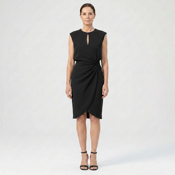 Karen - Sleeveless Midi Dress With Keyhole Neckline