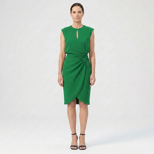 Karen - Sleeveless Midi Dress With Keyhole Neckline