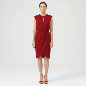 Karen - Sleeveless Midi Dress With Keyhole Neckline