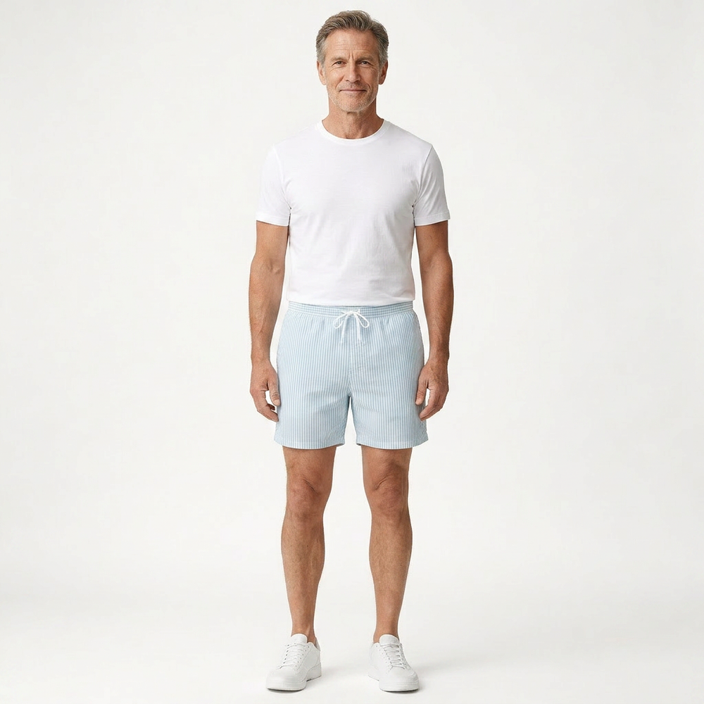 Shoravio - Striped Men's Swim Shorts