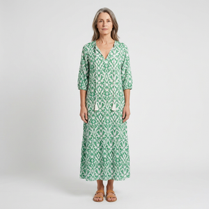 Addison - Boho Print V-Neck Maxi Dress