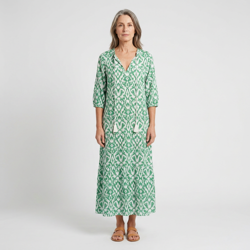 Addison - Boho Print V-Neck Maxi Dress