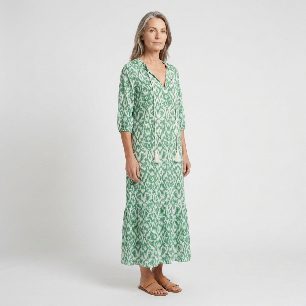 Addison - Boho Print V-Neck Maxi Dress