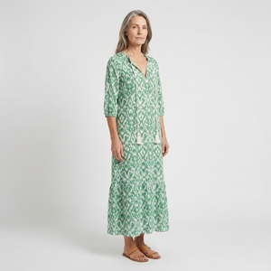 Addison - Boho Print V-Neck Maxi Dress