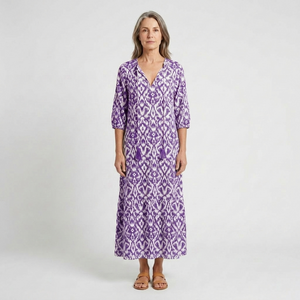 Addison - Boho Print V-Neck Maxi Dress