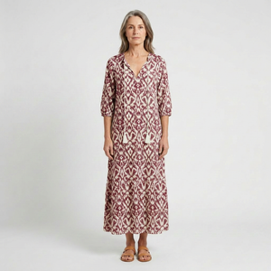 Addison - Boho Print V-Neck Maxi Dress