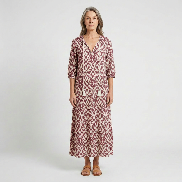 Addison - Boho Print V-Neck Maxi Dress