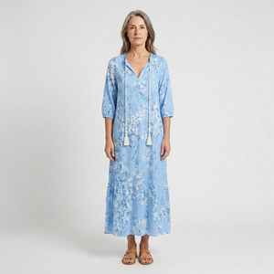 Addison - Boho Print V-Neck Maxi Dress