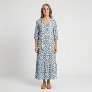 Addison - Boho Print V-Neck Maxi Dress