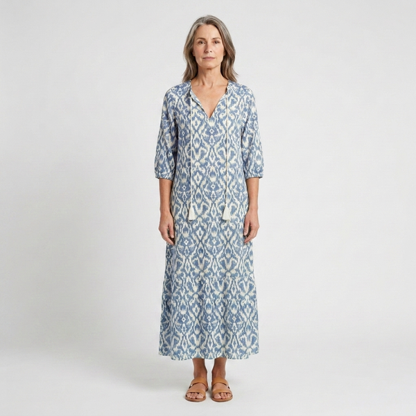 Addison - Boho Print V-Neck Maxi Dress
