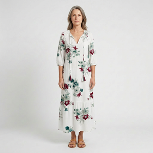Addison - Boho Print V-Neck Maxi Dress