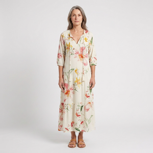 Addison - Boho Print V-Neck Maxi Dress