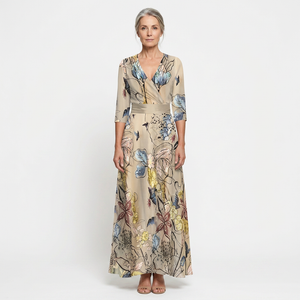 Eliana - V-Neck Wrap-Style Maxi Dress