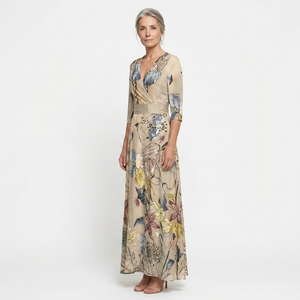 Eliana - V-Neck Wrap-Style Maxi Dress