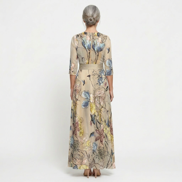 Eliana - V-Neck Wrap-Style Maxi Dress
